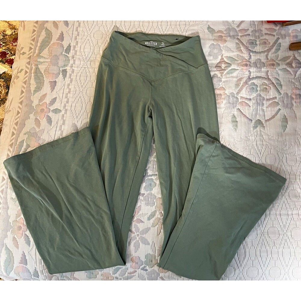 Hollister Ultra High-Rise High Waist Flare Leggings Green XS Tall Stretch